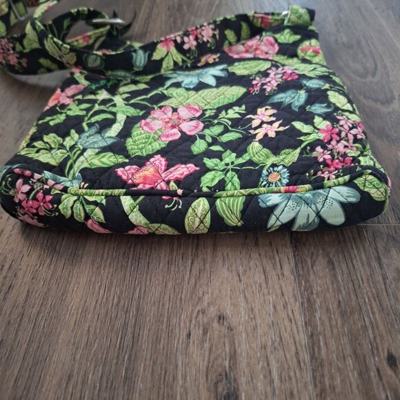💙 Vera Bradley Hipster Botanical Crossbody Bag Y2K Quilted Cotton Vibrant - Picture 7 of 8
